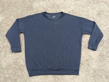 TUFF ATHLETICS Pullover Womens Small Long Sleeve Blue Oversized Sweater