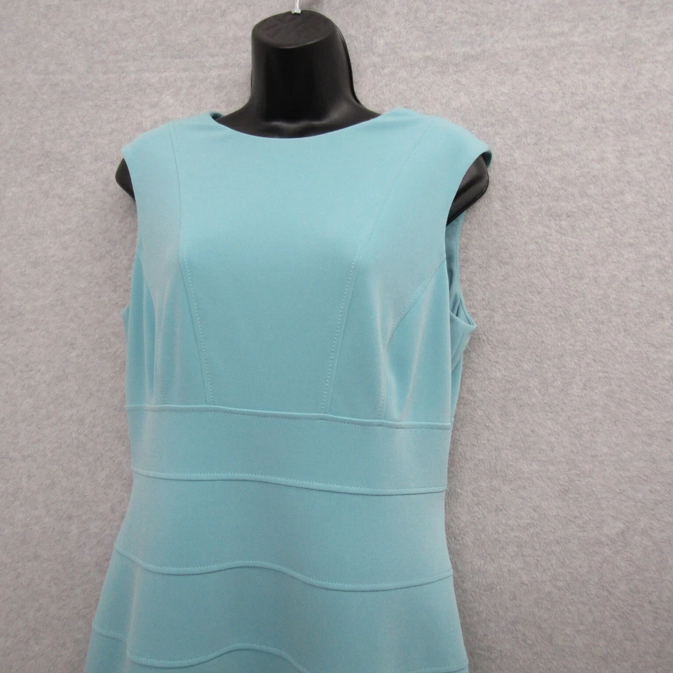 Antonio Melani Dress Womens 8 Blue Sleeveless Sheath Dress Round Neck - Image 3 of 4