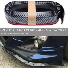 Carbon Fiber Front Bumper Lip Splitter 2.5M/8.2ft Spoiler Chin Skirt Protector