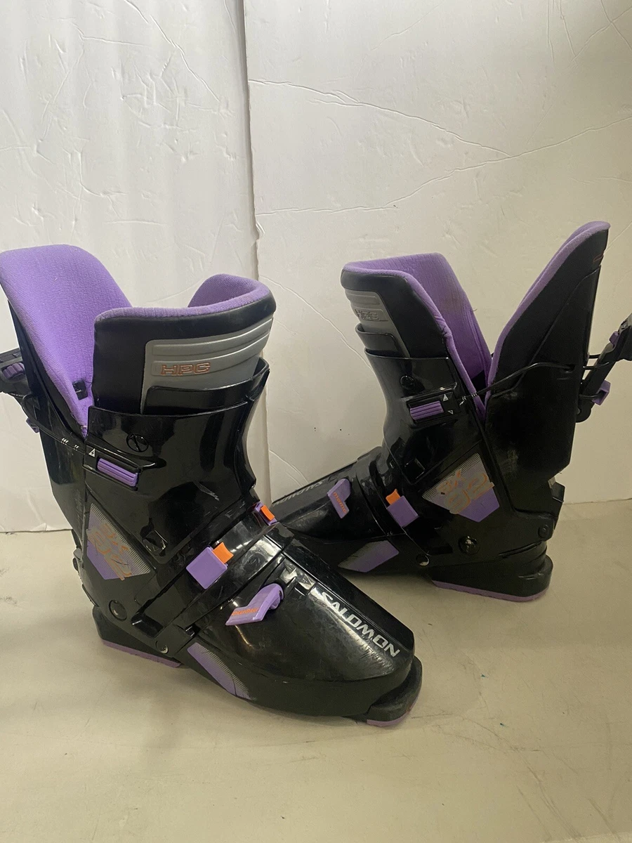 Salomon SX92 Ski Boots Size 340 45 Black Gray 90s Retro Vintage UK