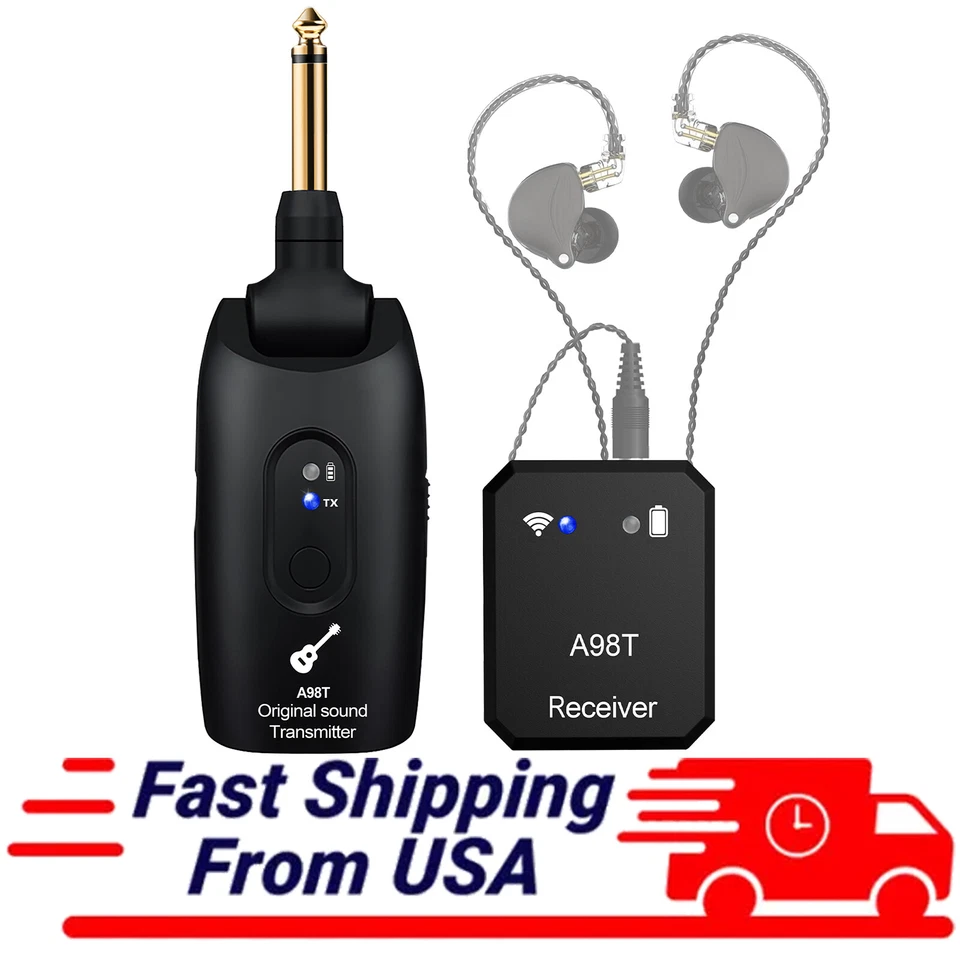 INGPARTNER Wireless in Ear Monitor System Transmitter and Receiver in-ear Monitoring 2.4GHz