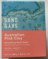 NIB Sand & Sky Australian Pink Clay Smoothing Body Sand. 6.4 oz