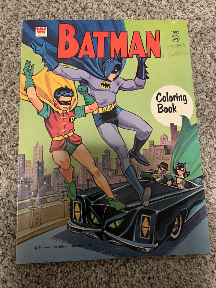 Vintage Batman Coloring Book By Whitman, #1002 1967 Robin Penguin | eBay