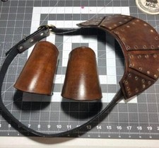 Medieval Renaissance Leather Shoulder Armor Pauldrons Spaulders Knight Pirate