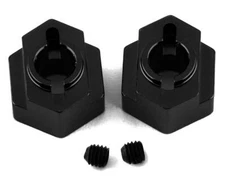 ST Racing Concepts DR10 Aluminum Rear Hex Adapters (2) (Black) [SPTSTC91418BK]
