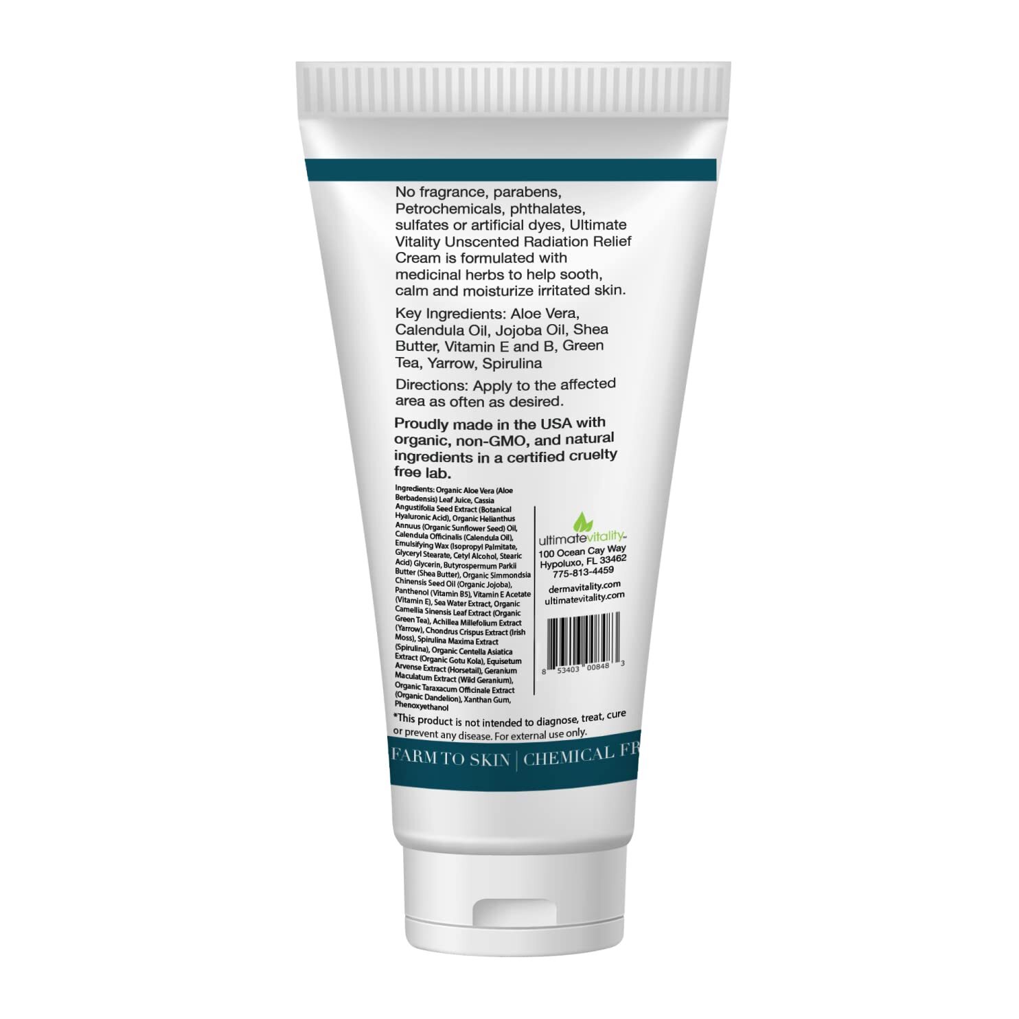 Unscented Radiation Burn Relief Cream Calendula Cream for Radiation