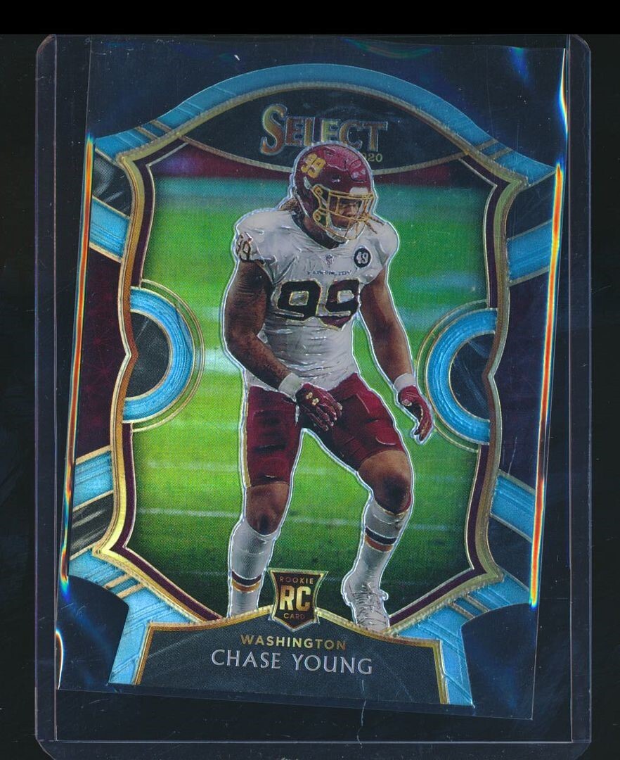2020 SELECT LIGHT BLUE DIE CUT ROOKIE CONCOURSE #64 CHASE YOUNG WFT