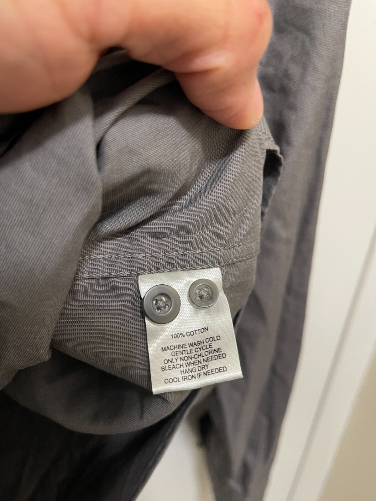 UNTUCKit Solid Charcoal Grey Cotton button up Shi… - image 7