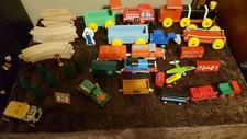 Lot Melissa  Doug, wooden vehicles and more more more   LOOK 