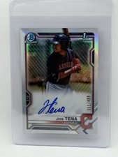 2021 Bowman Chrome Jose Tena 1st Autograph Refractor /499 Guardians