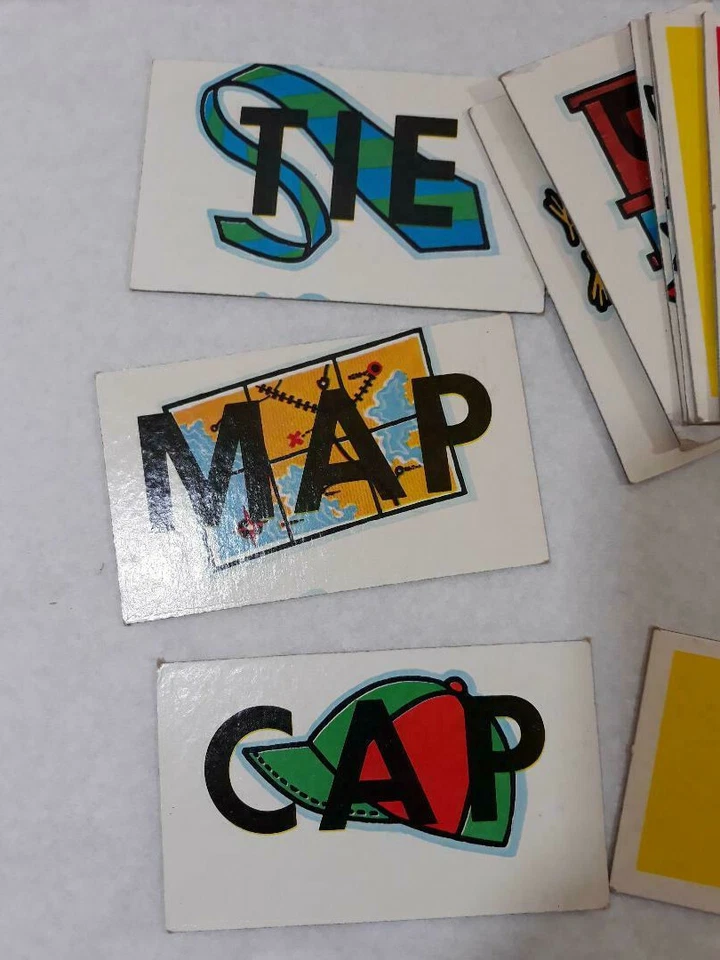 SCRABBLE ALPHABET GAME Replacement Parts 23 WORD CARDS ONLY 2 SIDED 1972 Selchow - Image 2 of 4