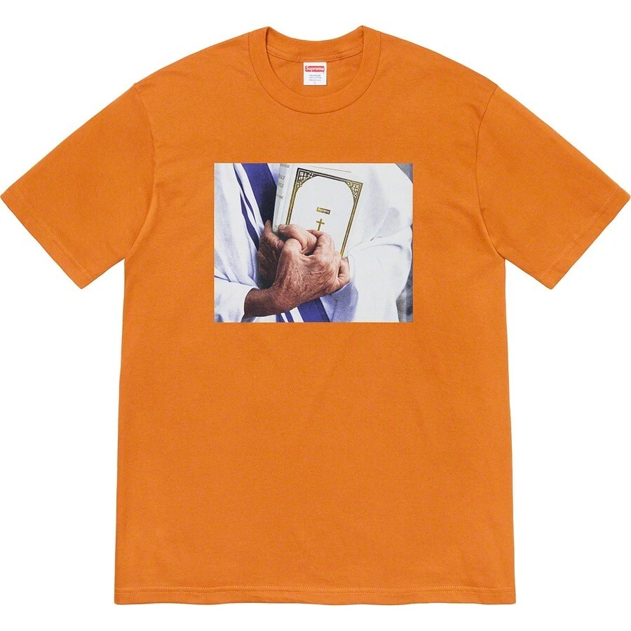 Tee shirt Supreme 19FW Bible orange brûlé taille M