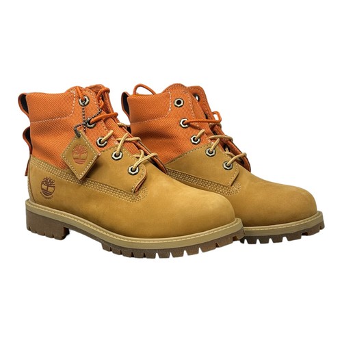 Timberland Premium 6 Zoll wasserdichte Weizen Nubuk Jugendstiefel Gr. 4 - Bild 2 von 6