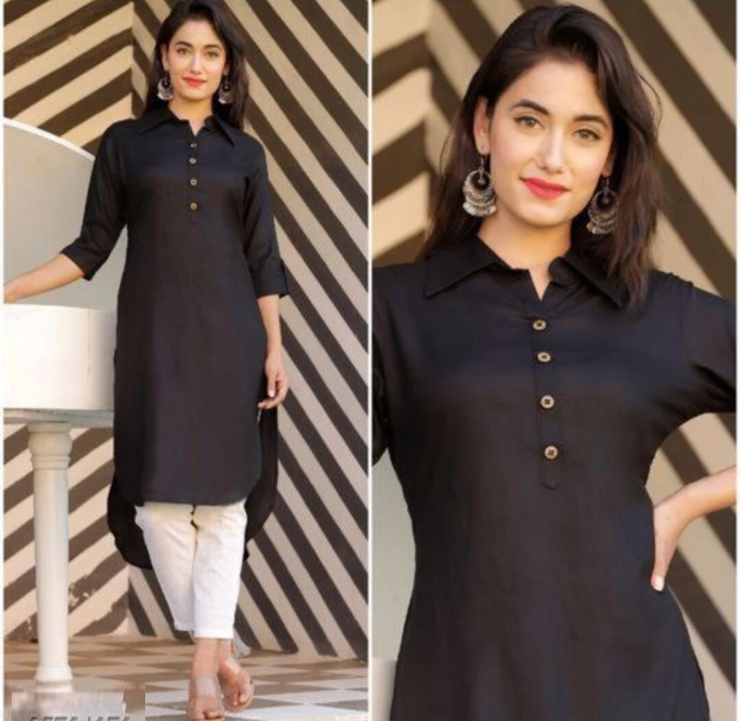 Designer shirt collar kurti /Front open one-piece cutting and stitching -  YouTube