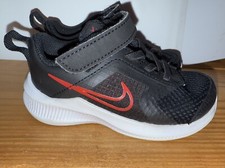 Nike Kids Size 7C Downshifter Black And Red Kids Sneakers