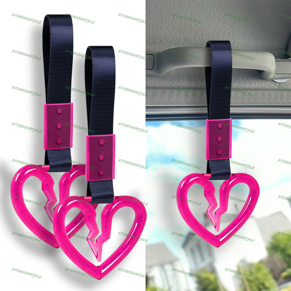 アクセサリー rika Pink Crystal S Broken Heart JDM Ring Tsurikawa Car Subway