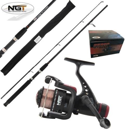 NGT 8FT CARP STALKER FISHING ROD + REEL COMBO WITH CKR30 FISHING REEL