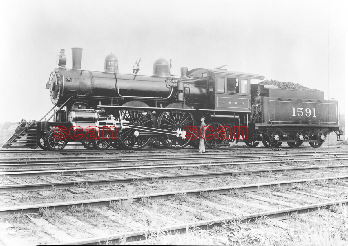 4BB944 2NDGEN NEG/RP CB&Q BURLINGTON RAILROAD 442 LOCO #1591 | eBay