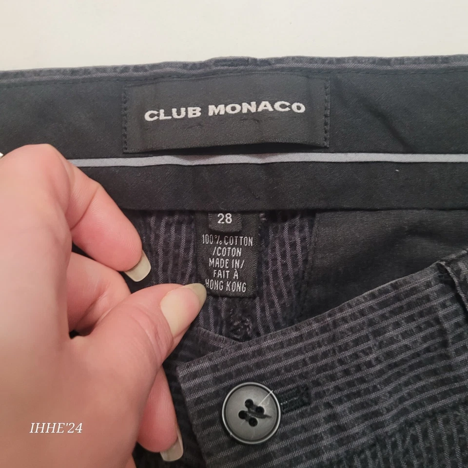 Pantalón Club Monaco Mujer Pierna Recta Talla 28 Negro Algodón Foto 2 de 4