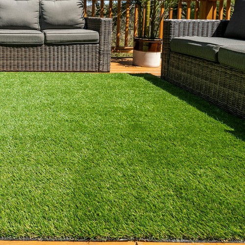 Luxeturf 8'x10' Faux Grass Outdoor Area Rug Fade & Stain Resistant