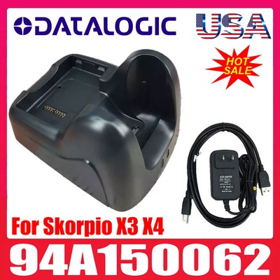 New Datalogic Skorpio X3 X4  Single Cradle Base With Power Supply 94A150062 US