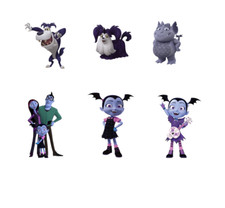 Vampirina Edible Image Toppers. Edible Round Pre Cut Stickers.