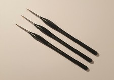 3 x Size 000 Triangular Triangle Handle Modelling Paint Brushes Art Model Making