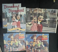 4 NEW DISNEY CALENDARS-RARE MATCHING NEWSPAPER POSTER-MICKEY- TOY STORY-1997-98