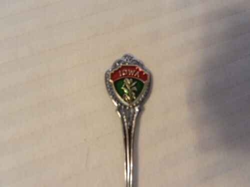 Iowa Collectible Silverplated Demitasse Spoon with Corn