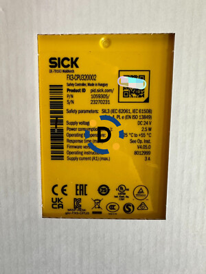 New in Box SICK FX3-CPU320002 1059305 Safety Relay