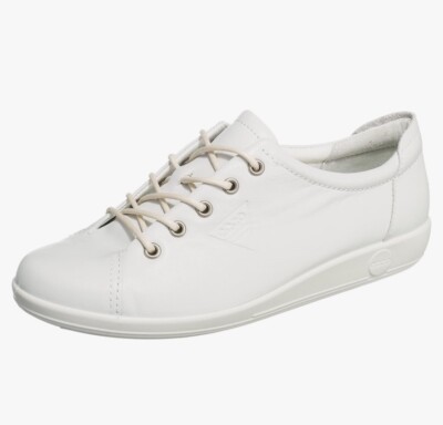 NWB ECCO Soft 2.0 Tie Leather Oxford Walking Sneaker  US 6.5 M EU 37(Fit Like 7)