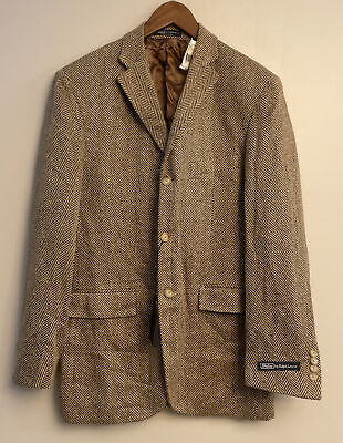 POLO RALPH LAUREN MENS Congressman Classic Silk 100 Tweed Coat 40R