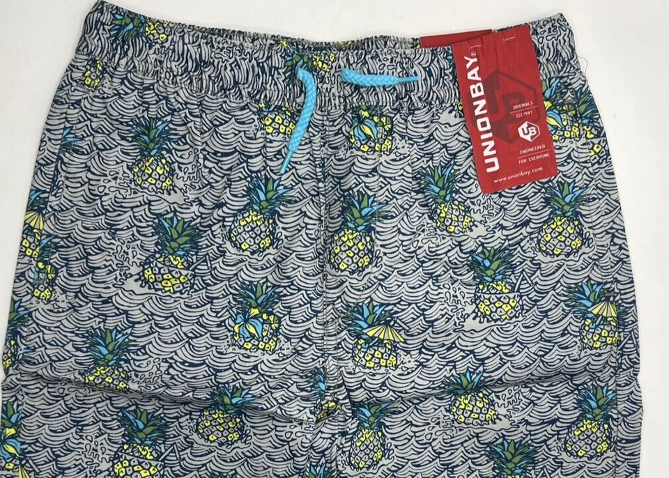 Pantalones Cortos de Algodón Cintura Elástica UNIONBAY con Cordón Prisma Talla M (10/12) para Niños Foto 2 de 4