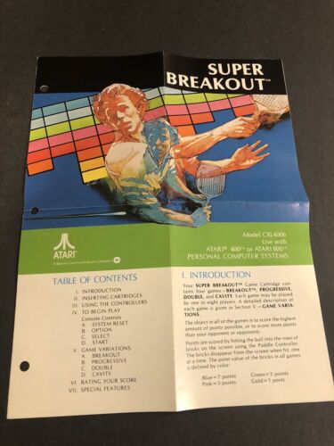 super breakout atari 400 800 manuell