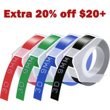 Replacement for Dymo Organizer Label Makers 3D Plastic LT Embossing Tapes 3/8"