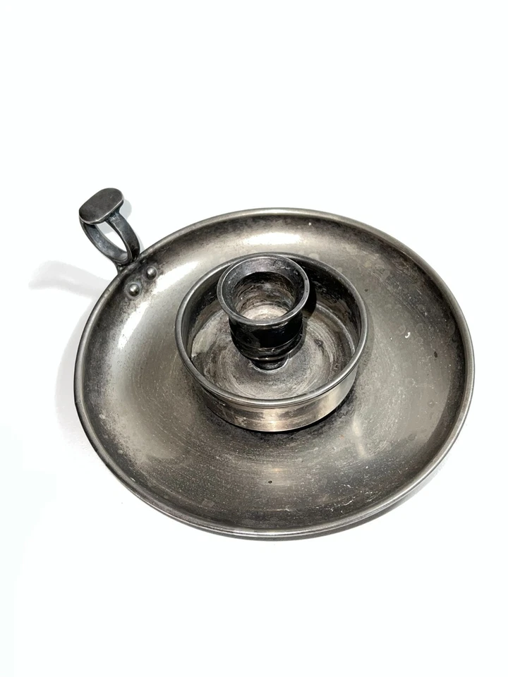 Candelabros de latón E Pon color plata decoración vintage 6" diámetro Foto 3 de 4