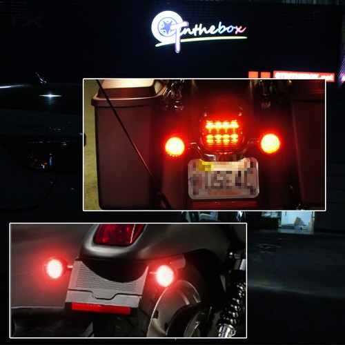 2" Red LED Bullet 1157 Turn Signal Light Bulbs For Harley Dyna Softail Sportster - Picture 8 of 9