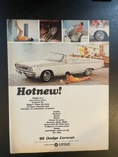 Publicité imprimée 1965 : Chrysler Dodge Coronet 2 portes blanche - 13,5 x 10 LIRE