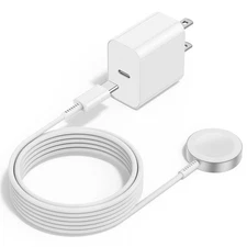 Magnetic Fast Charger for Apple Watch USB C Cable 6ft with Charger Block