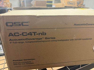 QSC AC-C4T-nb 4.5'' Ceiling-Mounted Speaker (White) - 3 in open box