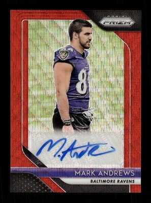 2018 Panini Prizm #RA-MAN Mark Andrews Rookie Auto Prizm Red Wave #/199