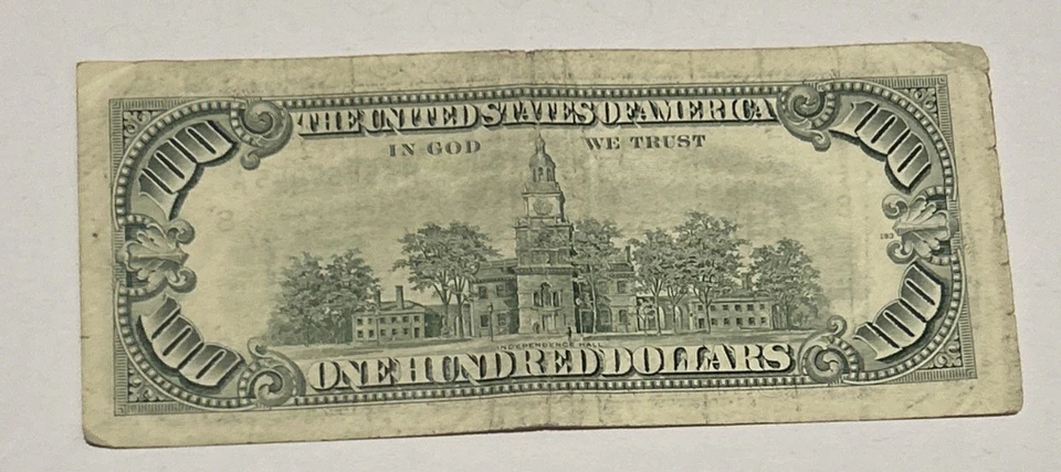 1990 $100 One Hundred Dollar Bill 65457045 Federal Reserve Note Legal Tender USA - Image 3 of 4