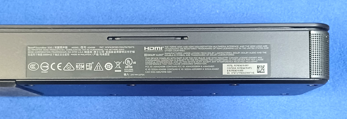 美品　BOSE　サウンドバー　Soundbar 500 Model 424096 Bose Soundbar 500 | 424096 for sale online | eBay