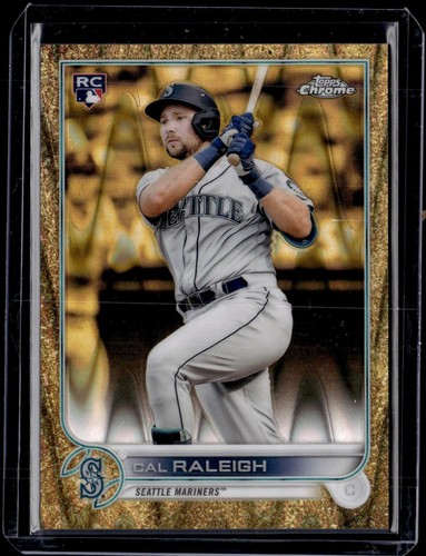 2022 Topps Gilded Chrome CAL RALEIGH RayWave Gold Etch Refractor #23/25