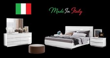 🔥 Luxury Italian 5-Piece King Bedroom Set – Modern White Gloss | Made in Italy
