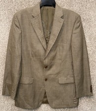 Lauren Ralph Lauren Mens Silk Wool Houndstooth Sport Coat Blazer Jacket Size 40R