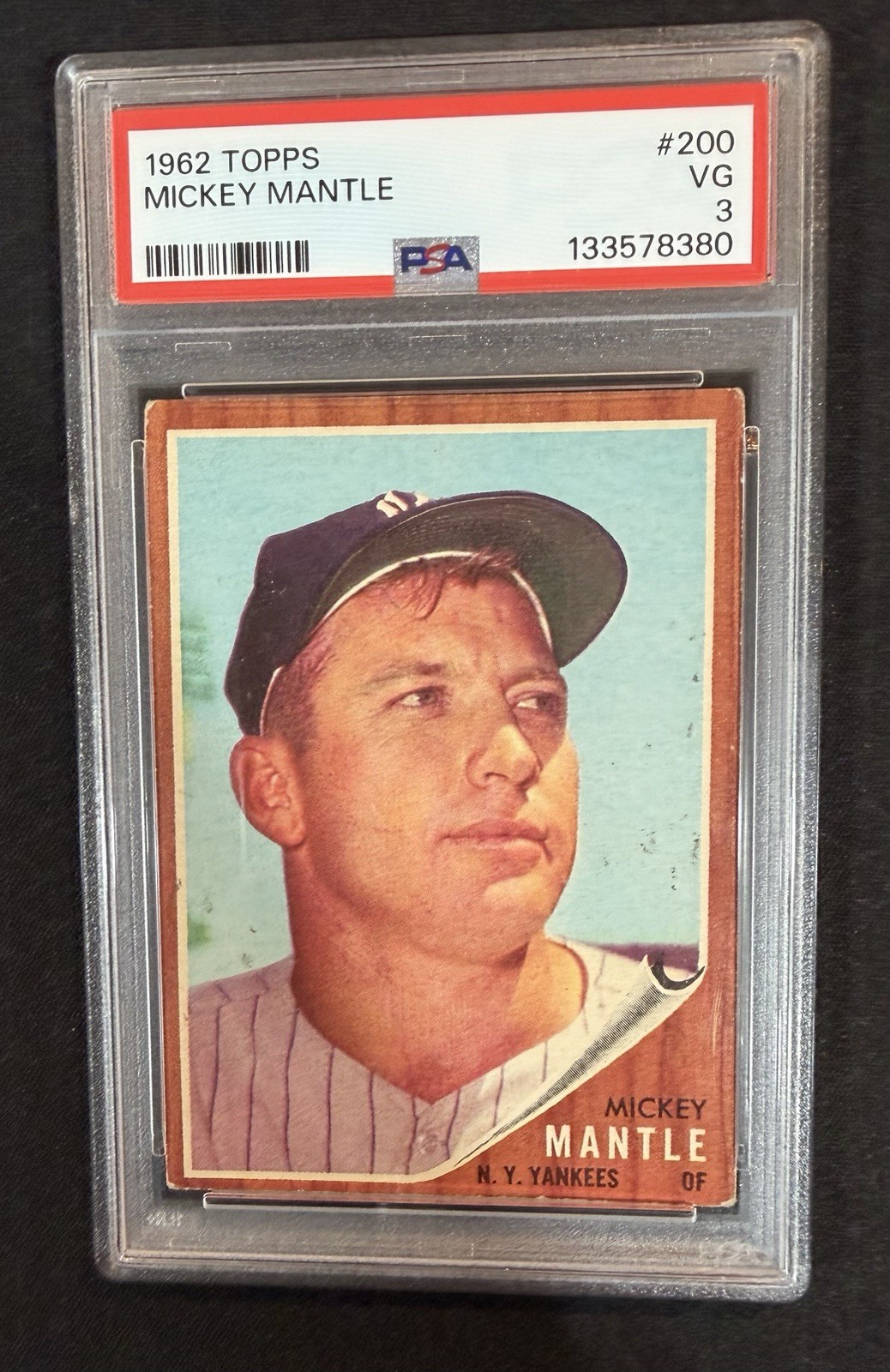 1962 Topps - Mickey Mantle #200 PSA 3