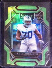 2021 Panini Select #286 Alex Leatherwood Neon Green Prizm Die Cut #/349