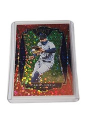 🔥2021 Panini Select Carlos Correa Red Disco Prizm Premier Level #193 