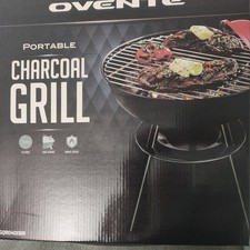 Ovente 14 Zoll Tragbarer BBQ Holzkohlegrill Outdoor Camping Heckklappe GQR0400BR